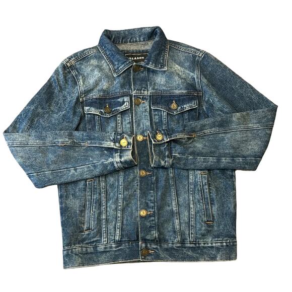 REASON Hot Hat Brand Men's Denim Jacket Medium Wash Size S - Picture 1 of 8